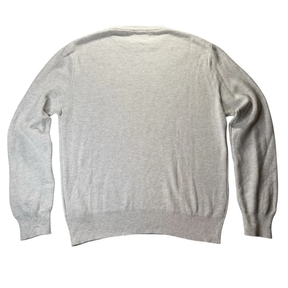 J. Crew Men’s Cotton Silk Blend Knit Crewneck Pique Stitch Sweater | Size XL